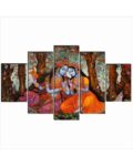 Set of 5 Radha Krishna Wall Paintings