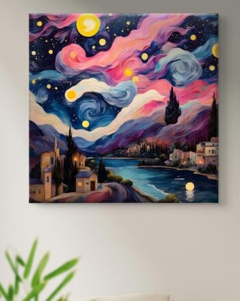 Square-Shaped Modern Art Wall Painting