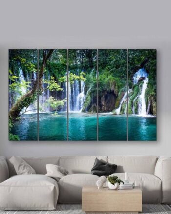 Waterfall 5-Piece Wall Painting