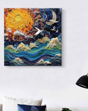 Wooden Framed Art  Canvas Wall Painting