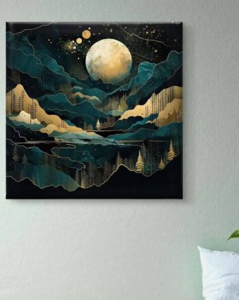 Wooden Framed Modern Art Canvas Wall Painting