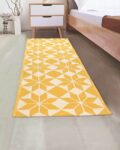 Geometric Print Cotton Handwoven Carpet 70" x 20"