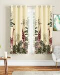 Set of 2 Floral Window Curtains
