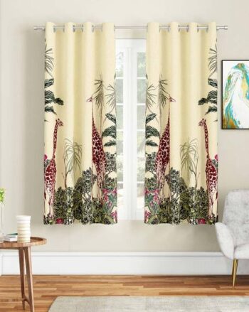 Set of 2 Floral Window Curtains
