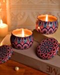 Set of 2 Printed Candle Jars
