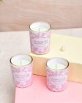 Set of 3 Floral Print Aroma Fusion Illuminated Candle Jars