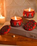Set of 2 Printed Candle Jars with Lid