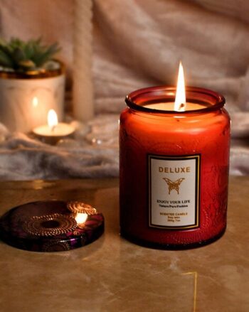 Tranquil Breeze Scented Candle Jar with Lid