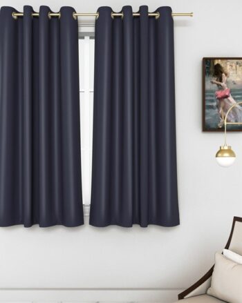 Premium Blackout Plain Eyelet Window Curtain - 5 Feet