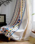 Geometric Print Eyelets Window Curtain