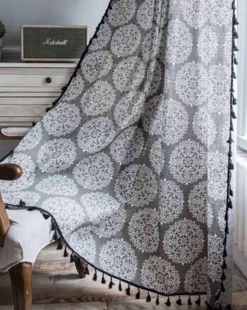 Printed Cotton Window Curtain