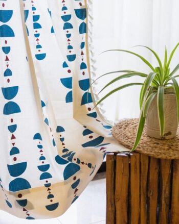 Printed Window Curtains with Eyelet Header