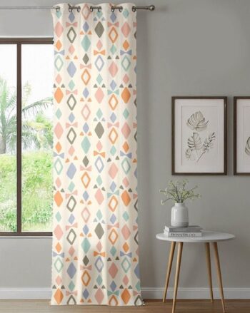 Pack of 1 Cotton Boho Printed Curtain