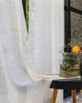 Set of 2 Printed Sheer Window Curtains