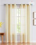 Sheer Horizontal Weave Window Curtains