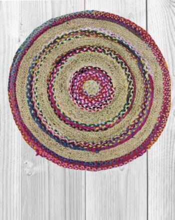 Reversible Cotton Jute Rug 3' x 3'