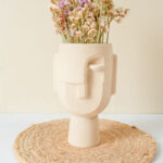 Tiered Modern Vase With Marshmallow Bunch