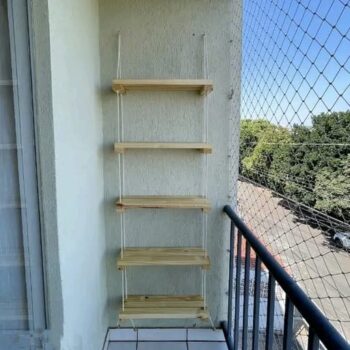 5-Tier Macrame Wall Hanging Shelf