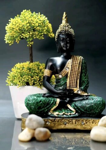Handicraft Meditating Sitting Monk Buddha